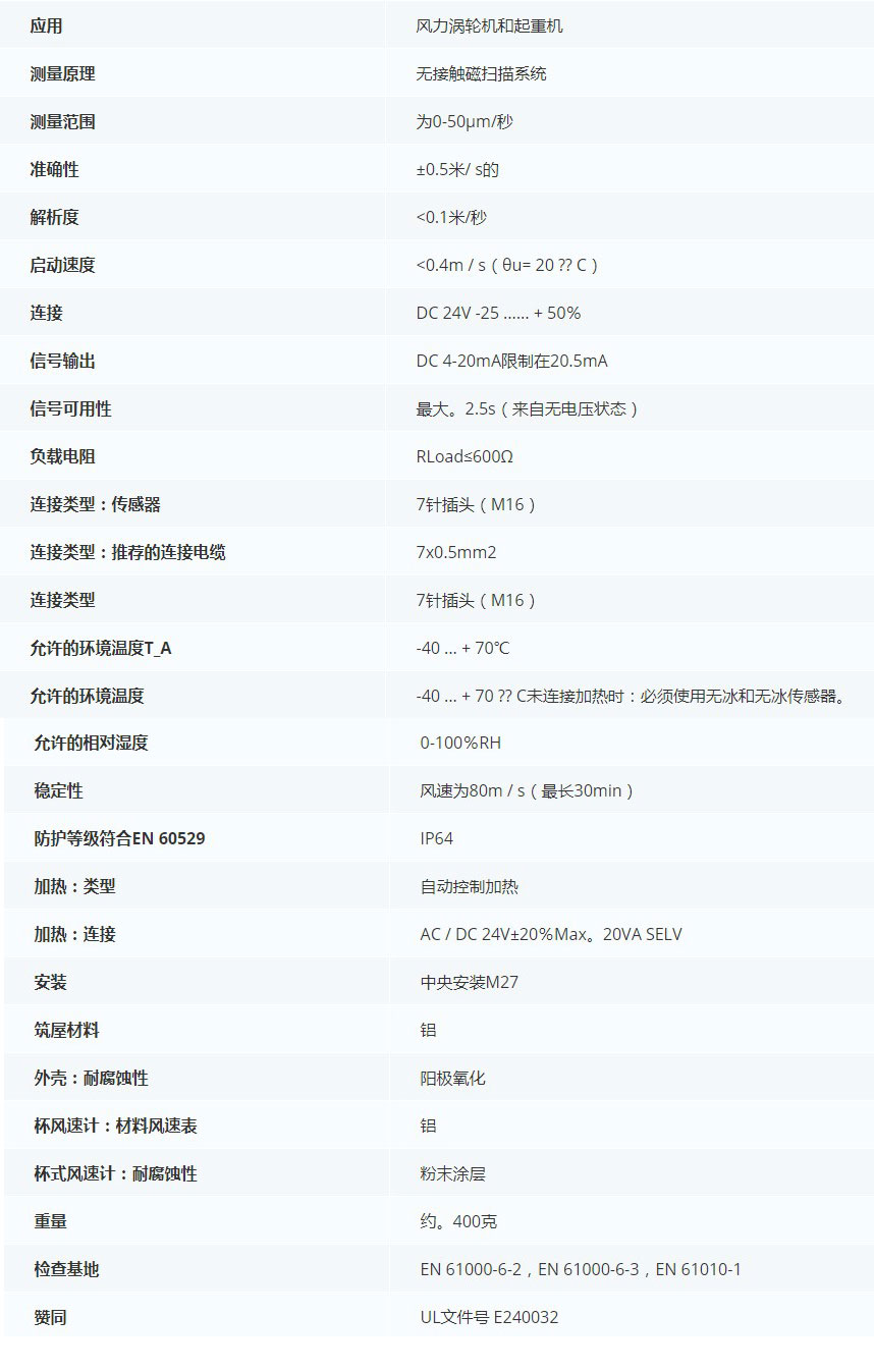 德***科瑞文Kriwan INT10風速傳感器13N219S54技術參數