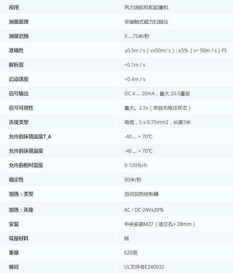 德***科瑞文Kriwan INT10風速傳感器13N290S21技術參數