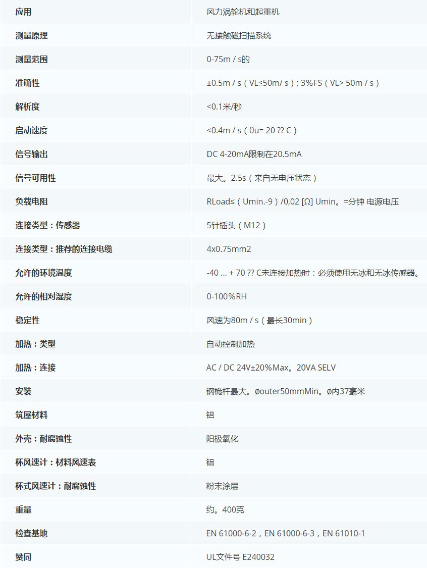 德***科瑞文KriwanINT10風速傳感器13N290S22技術參數