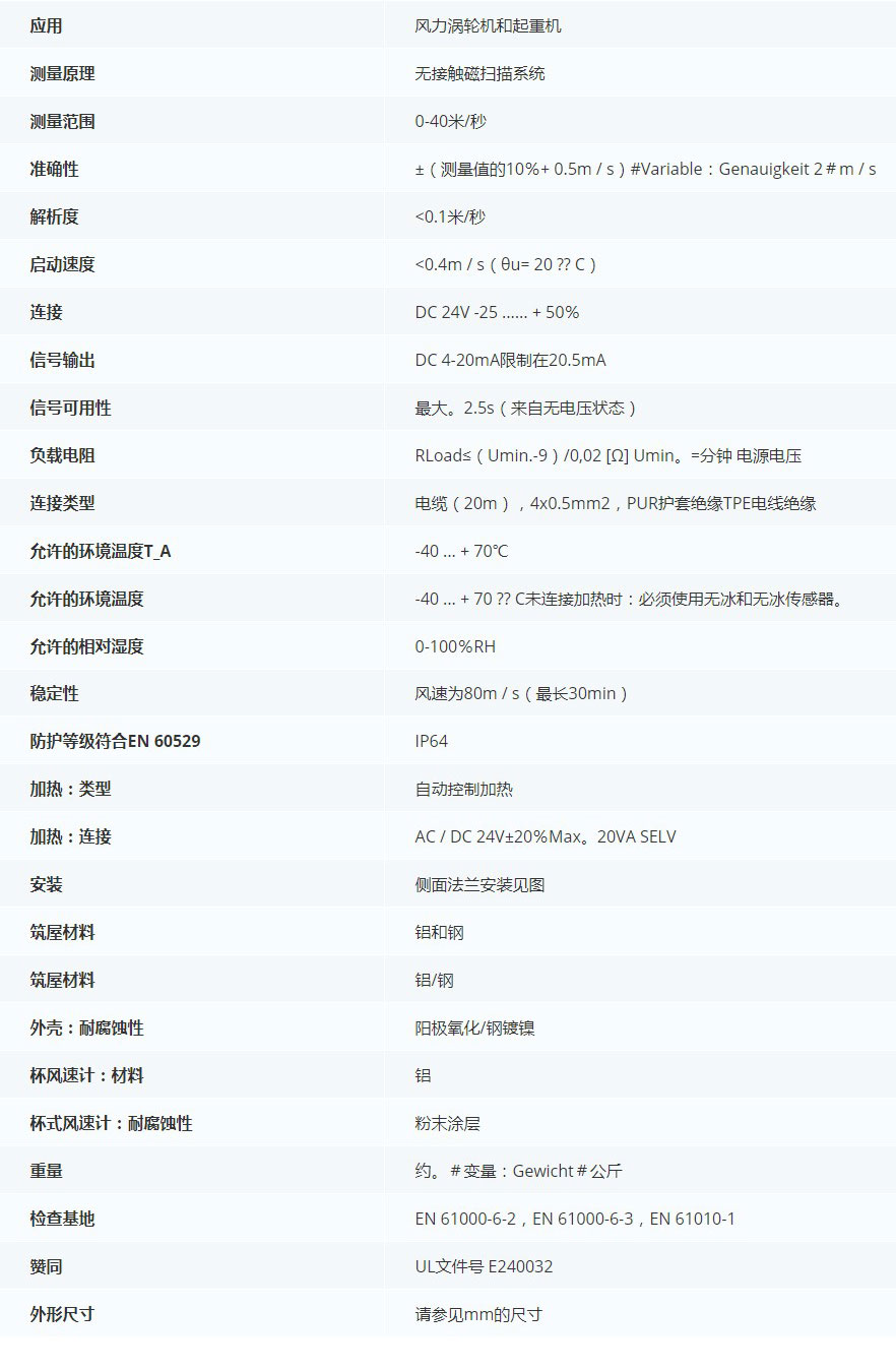 德***科瑞文KriwanINT10 K風速傳感器13N292S25技術參數