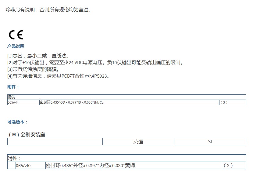美***PCB壓力傳感器ICP?壓力傳感器102M205技術參數